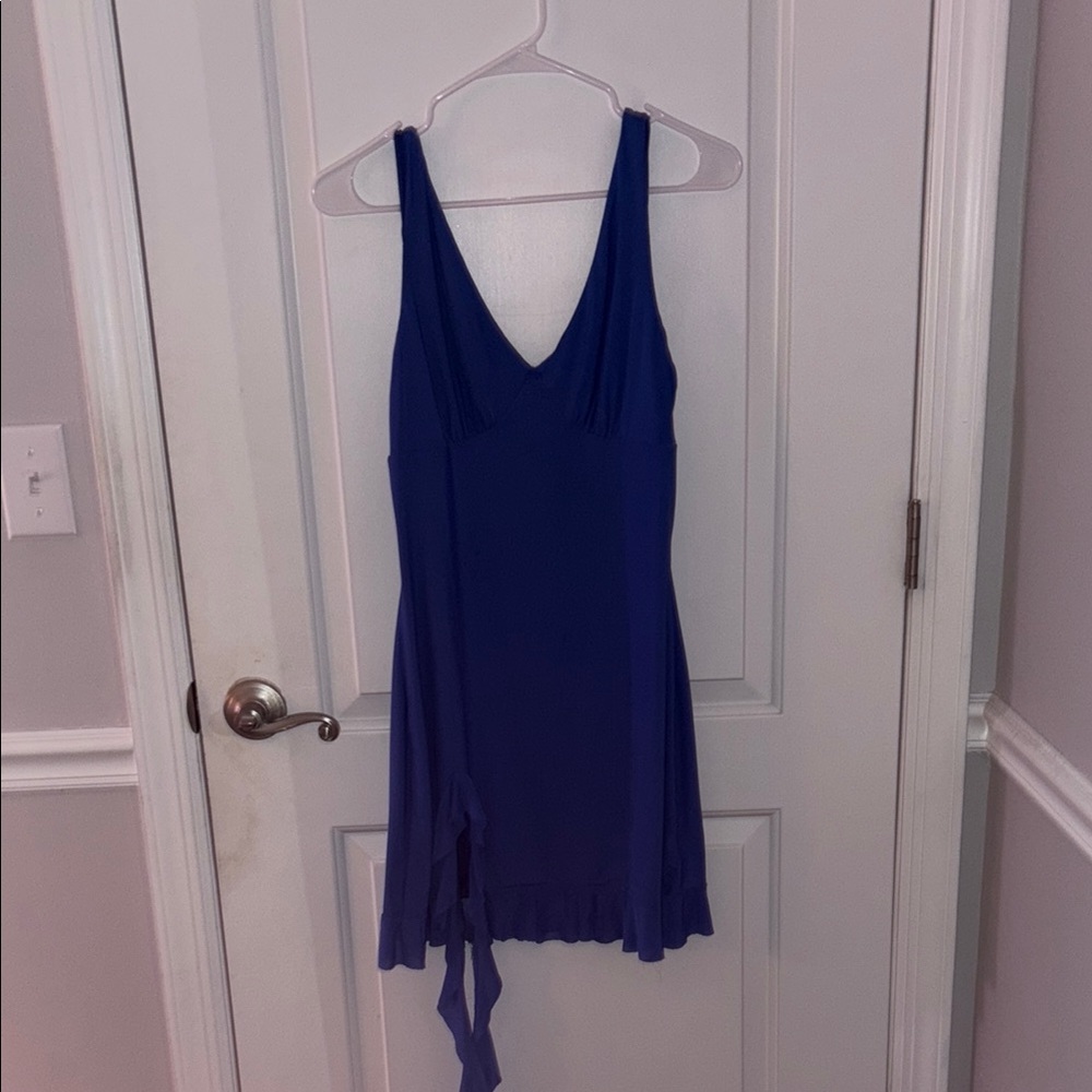 Elegant Blue Sleeveless Dress